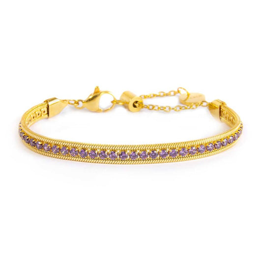 Bracciale tennis zirconi baguette catena snake squadrata