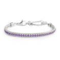 Carica l'immagine nel visualizzatore della galleria, Bracciale tennis zirconi baguette catena snake squadrata
