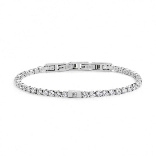 31BR0005W-S BRACCIALE TENNIS ZIRCONI BIANCHI 3MM