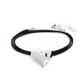 Carica l'immagine nel visualizzatore della galleria, Bracciale triplo filo con cordino cerato con cuore irregolare

