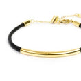 Carica l'immagine nel visualizzatore della galleria, Bracciale triplo filo con cordino cerato con tubolare centrale
