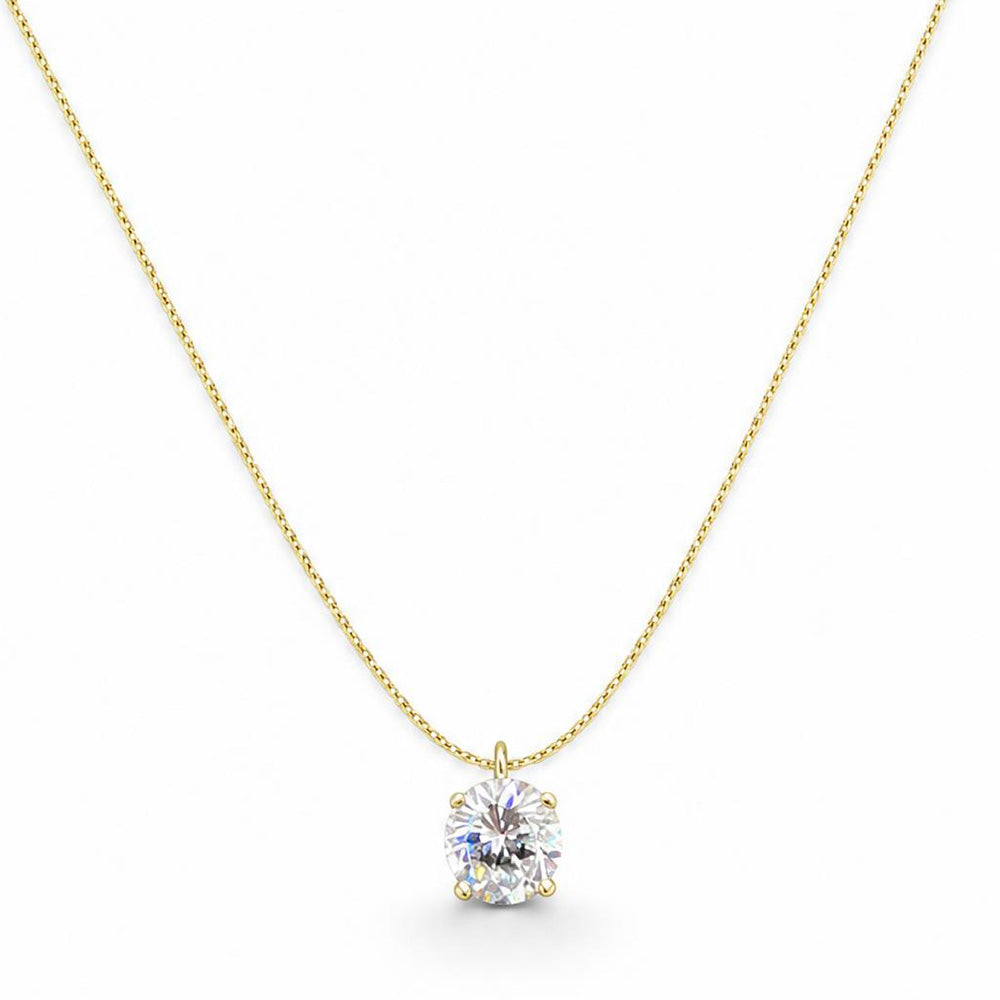 COLLANA A GIROCOLLO CON PUNTO LUCE - Silver 925