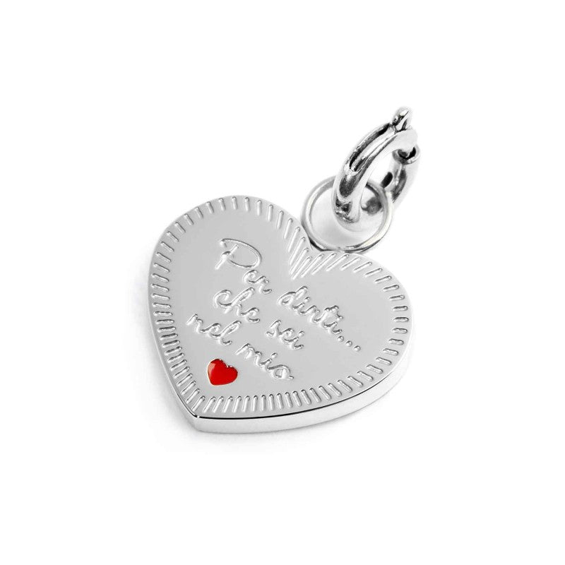 Charm cuore zia con zircone