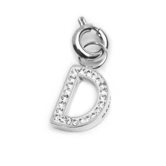 Charm lettera D con cristalli - Desidero