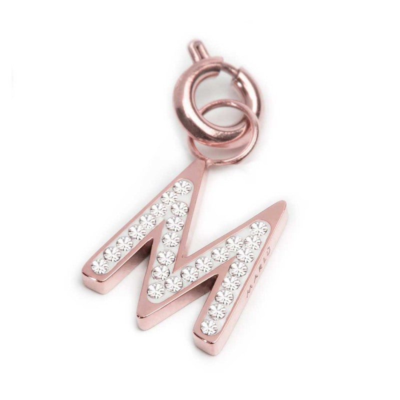 Charm lettera M con cristalli - Desidero