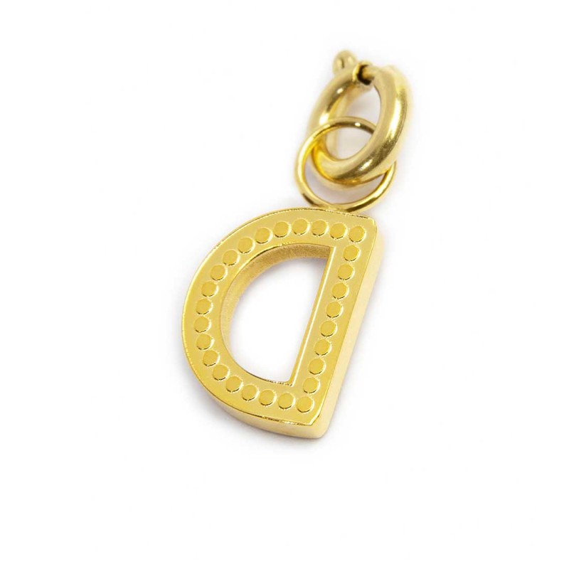 Charm lettera D con cristalli - Desidero