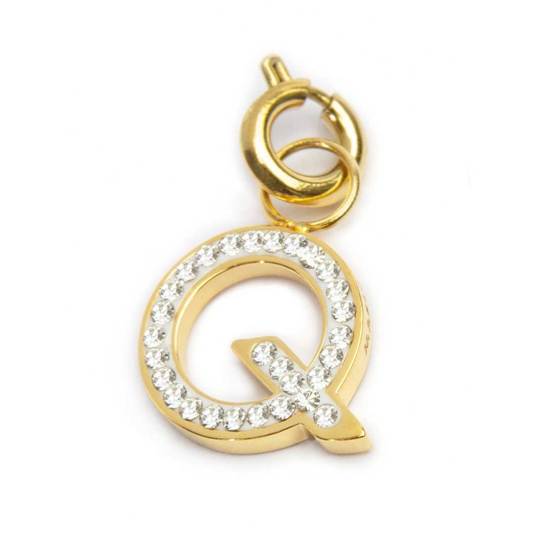 Charm lettera Q con cristalli - Desidero