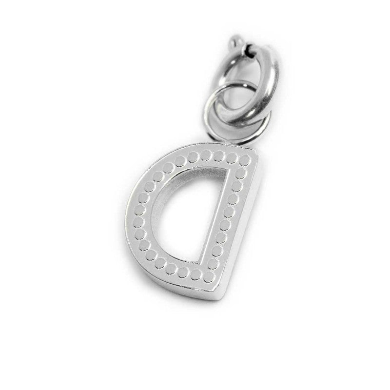 Charm lettera D con cristalli - Desidero