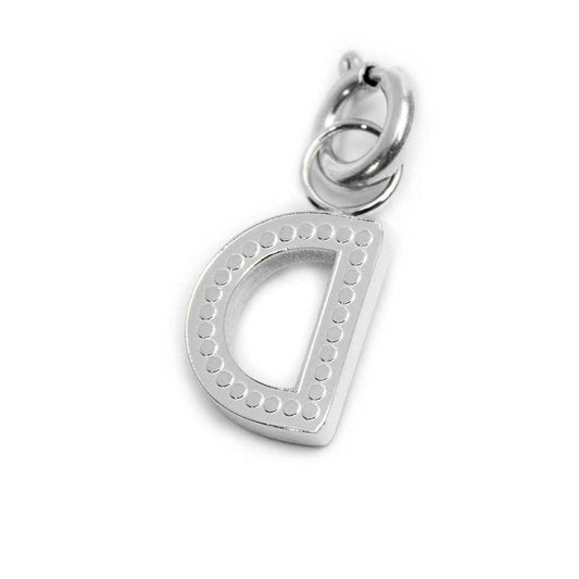 Charm lettera D con cristalli - Desidero