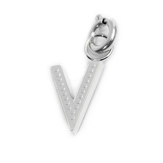 Charm lettera V con cristalli - Desidero