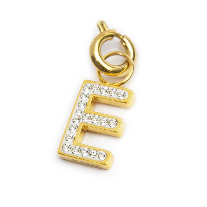 Charm lettera E con cristalli - Desidero