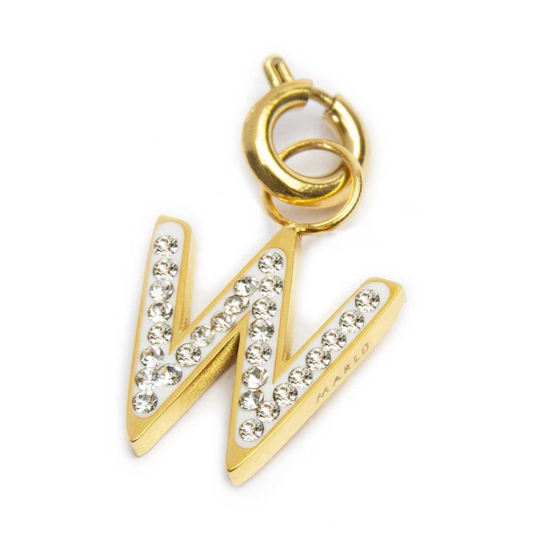 Charm lettera W con cristalli - Desidero