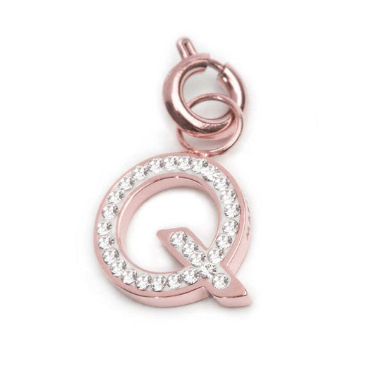 Charm lettera Q con cristalli - Desidero
