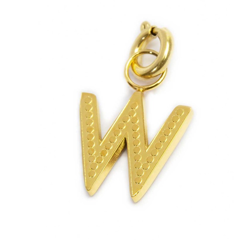Charm lettera W con cristalli - Desidero
