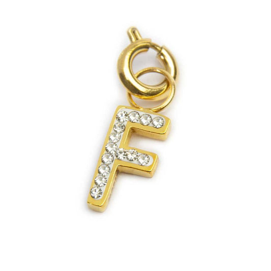 Charm lettera F con cristalli - Desidero