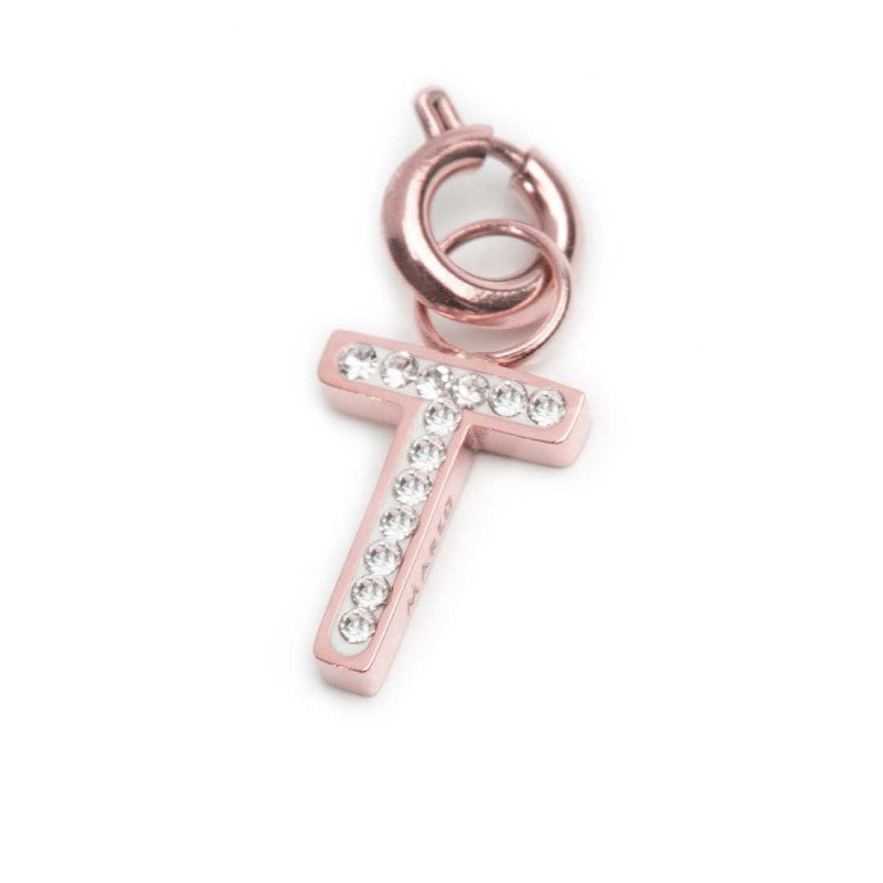 Charm lettera T con cristalli - Desidero