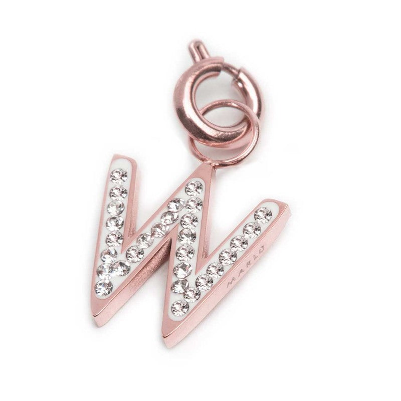 Charm lettera W con cristalli - Desidero