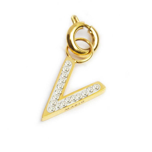 Charm lettera V con cristalli - Desidero