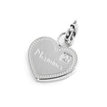 Carica l'immagine nel visualizzatore della galleria, 15CH148 CHARM MAMMA A FORMA DI CUORE CON CRISTALLO BIANCO
