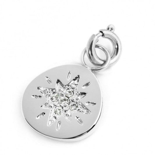 18CH130 CHARM MEDAGLIETTA CON ROSA DEI VENTI E STRASS