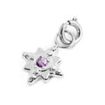 Carica l'immagine nel visualizzatore della galleria, 18CH129 CHARM ROSA DEI VENTI CON ZIRCONE VIOLA
