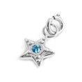 Carica l'immagine nel visualizzatore della galleria, 18CH128 CHARM STELLA CON ZIRCONE AZZURRO

