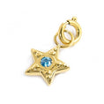 Carica l'immagine nel visualizzatore della galleria, 18CH128G CHARM STELLA CON ZIRCONE AZZURRO
