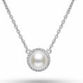 Carica l'immagine nel visualizzatore della galleria, COLLANA RODIATO BIANCO E CRYSTA

