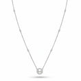 Carica l'immagine nel visualizzatore della galleria, COLLANA RODIATO BIANCO E CRYSTA
