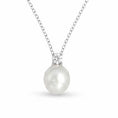 Carica l'immagine nel visualizzatore della galleria, COLLANA RODIATO BIANCO E CRYSTA

