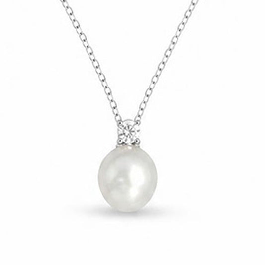 COLLANA RODIATO BIANCO E CRYSTA