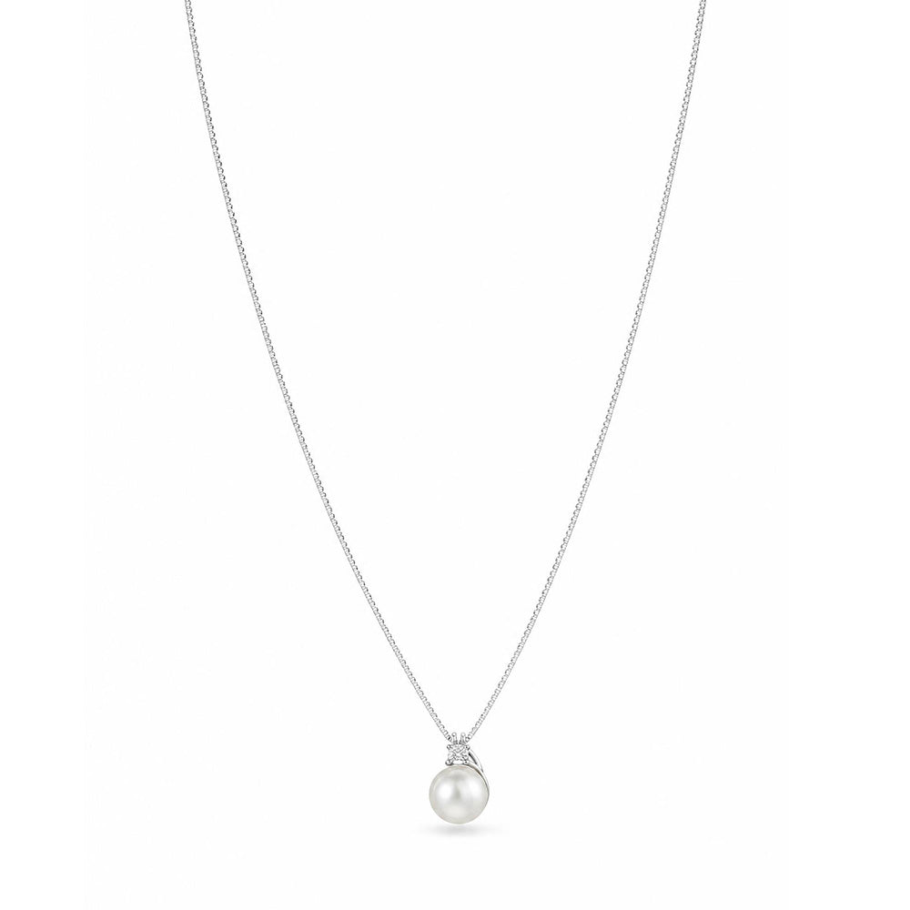 COLLANA RODIATO BIANCO CM 43