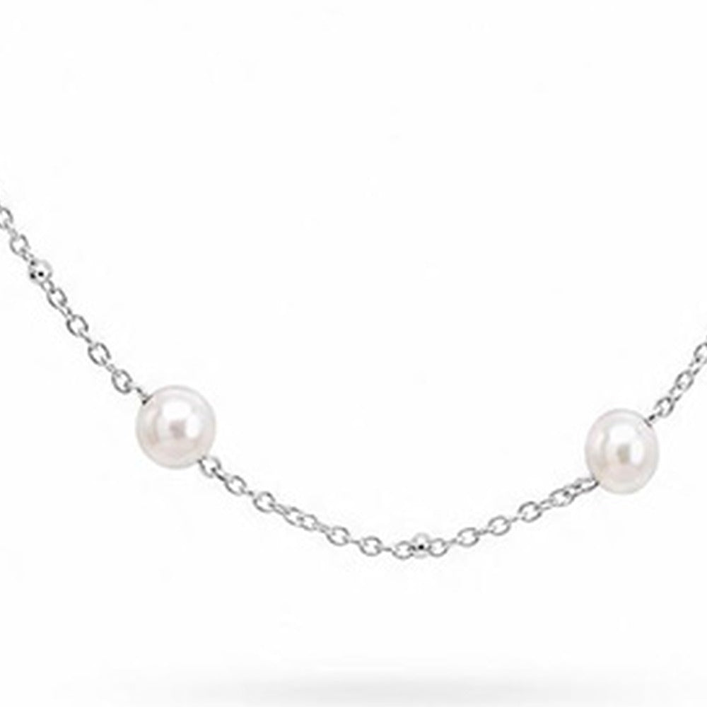 COLLANA RODIATO BIANCO CM 43