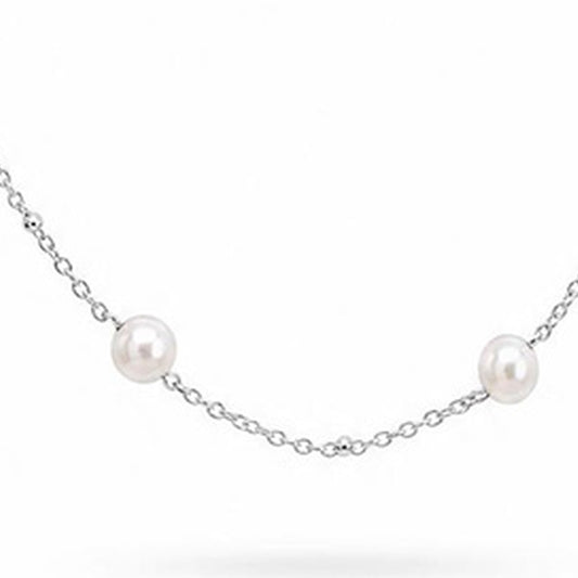 COLLANA RODIATO BIANCO CM 43