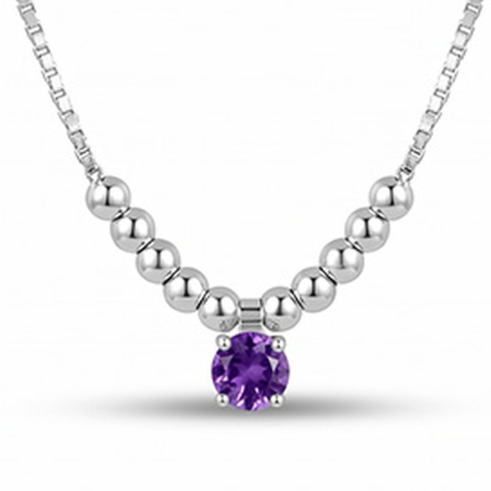 COLLANA RODIATO AMETISTA 204 CM