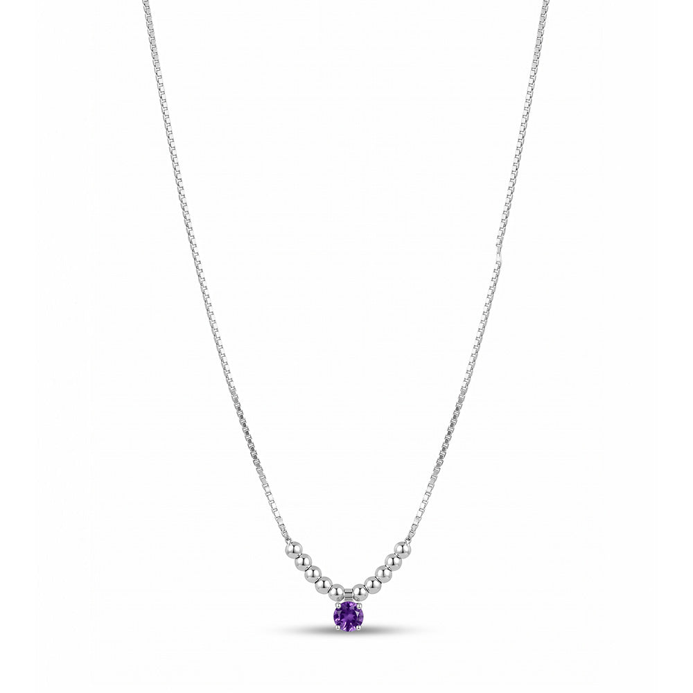COLLANA RODIATO AMETISTA 204 CM