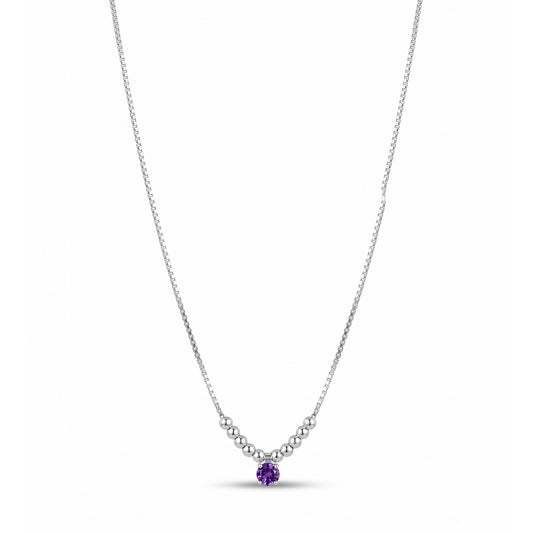 COLLANA RODIATO AMETISTA 204 CM