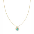 Carica l'immagine nel visualizzatore della galleria, COLLANA DORATO VERDE ACQUA CM 4
