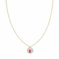 Carica l'immagine nel visualizzatore della galleria, COLLANA DORATO FUCSIA CM 45
