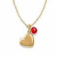 Carica l'immagine nel visualizzatore della galleria, COLLANA DORATO ROSSO CM 43
