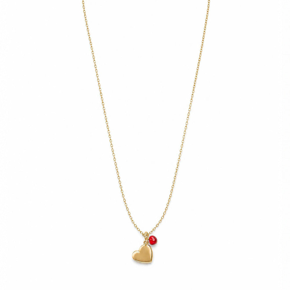 COLLANA DORATO ROSSO CM 43