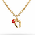Carica l'immagine nel visualizzatore della galleria, COLLANA DORATO ROSSO CM 43
