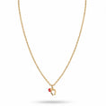 Carica l'immagine nel visualizzatore della galleria, COLLANA DORATO ROSSO CM 43
