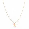 Carica l'immagine nel visualizzatore della galleria, COLLANA DORATO ROSSO CM 43
