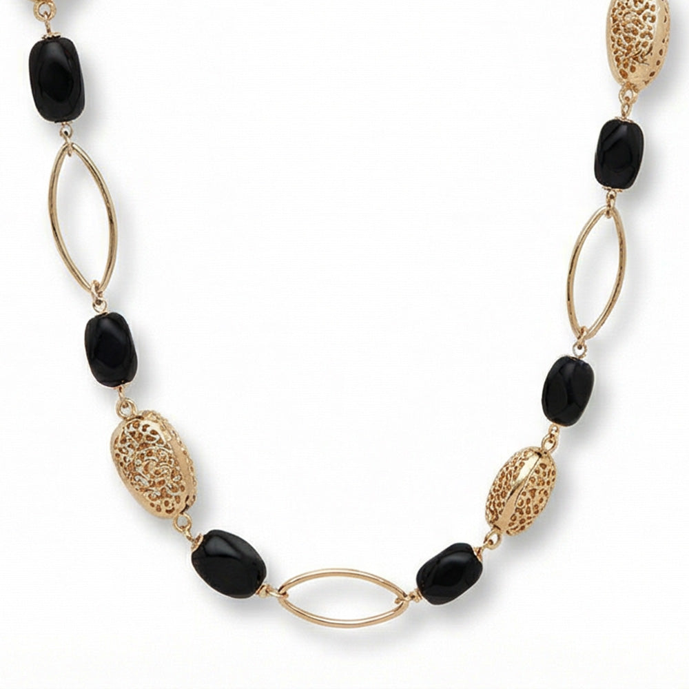 COLLANA LUNGA CON DETTAGLI TRAFORATI