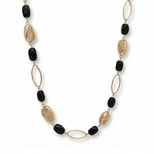 COLLANA LUNGA CON DETTAGLI TRAFORATI