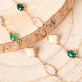 Carica l'immagine nel visualizzatore della galleria, COLLANA LUNGA CON PIETRE SFUMATE A GOCCIA E TRIANGOLO
