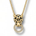 Carica l'immagine nel visualizzatore della galleria, COLLANA A GIROCOLLO CON LEOPARDO PENDENTE
