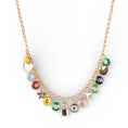 Carica l'immagine nel visualizzatore della galleria, COLLANA GIROCOLLO CON CHARM COLORATI
