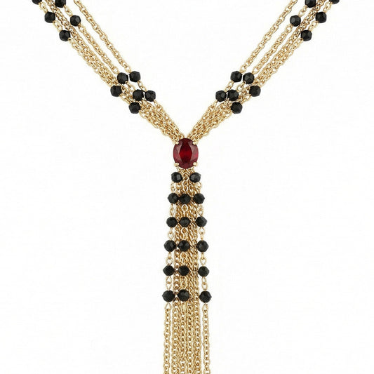 COLLANA MULTIFILO CON PENDENTE